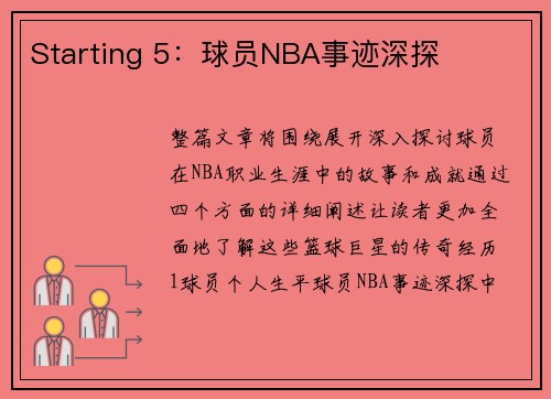 Starting 5：球员NBA事迹深探